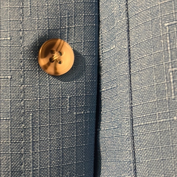 Men's Vintage John Blair 4XL Poly Blue Short Sleeve Shirt - Picture 4 of 7